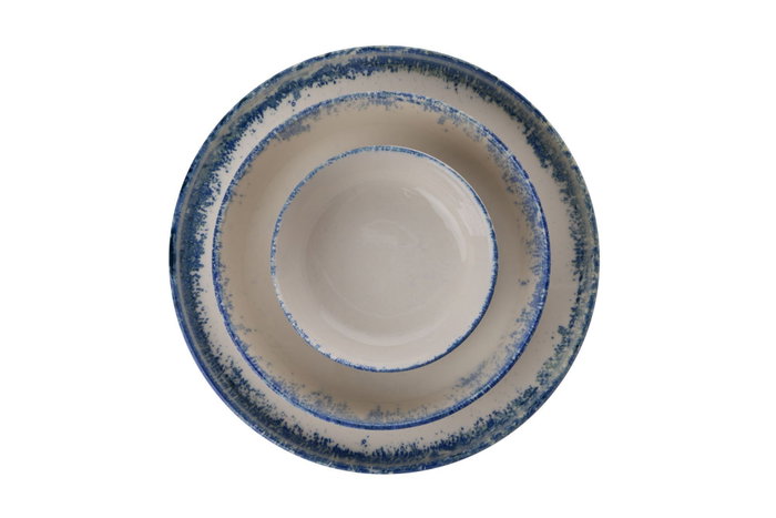 Hermia Roundy - Blue Juego de Cena de Porcelana de 24 Piezas Hermia Roundy - Blue Juego de Cena de Porcelana de 24 Piezas